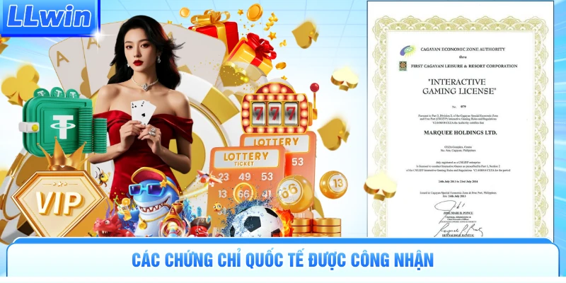 Các chứng chỉ quốc tế được công nhận